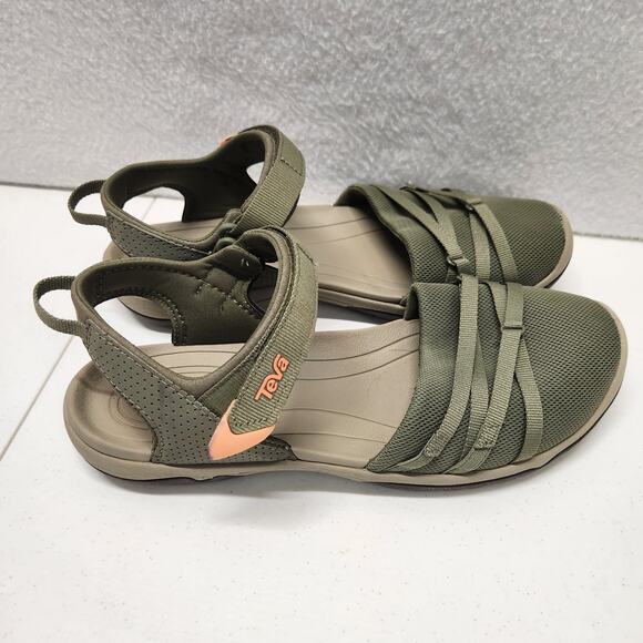 Teva Cross-Foot Sporty Closed Toe Tirra Ct Sandal Burnt Olive Womens Size 9 NWOT - Picture 8 of 11